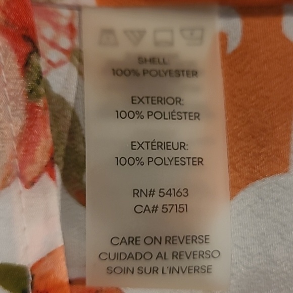 CALVIN KLEIN Botanical Roll-Sleeve Utility Blouse, Size Small - Picture 14 of 14